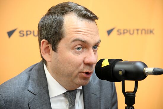 SPIEF-2025. RIA Novosti stand and Sputnik Radio studio