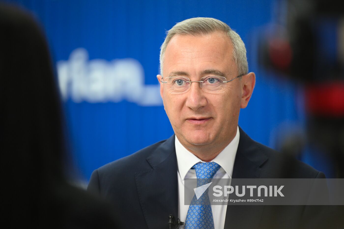 SPIEF-2025. RIA Novosti stand and Sputnik Radio studio