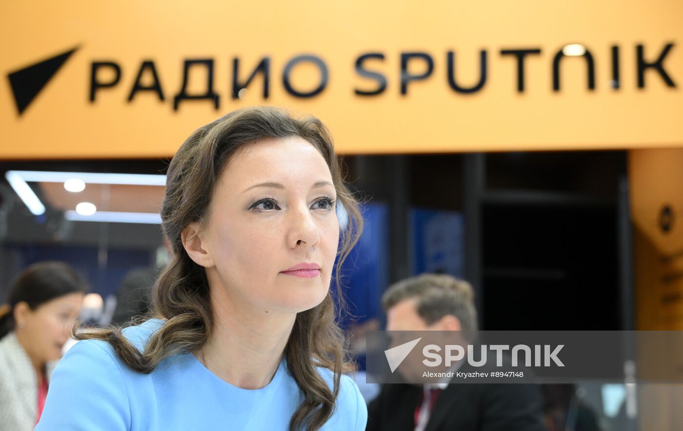 SPIEF-2025. RIA Novosti stand and Sputnik Radio studio