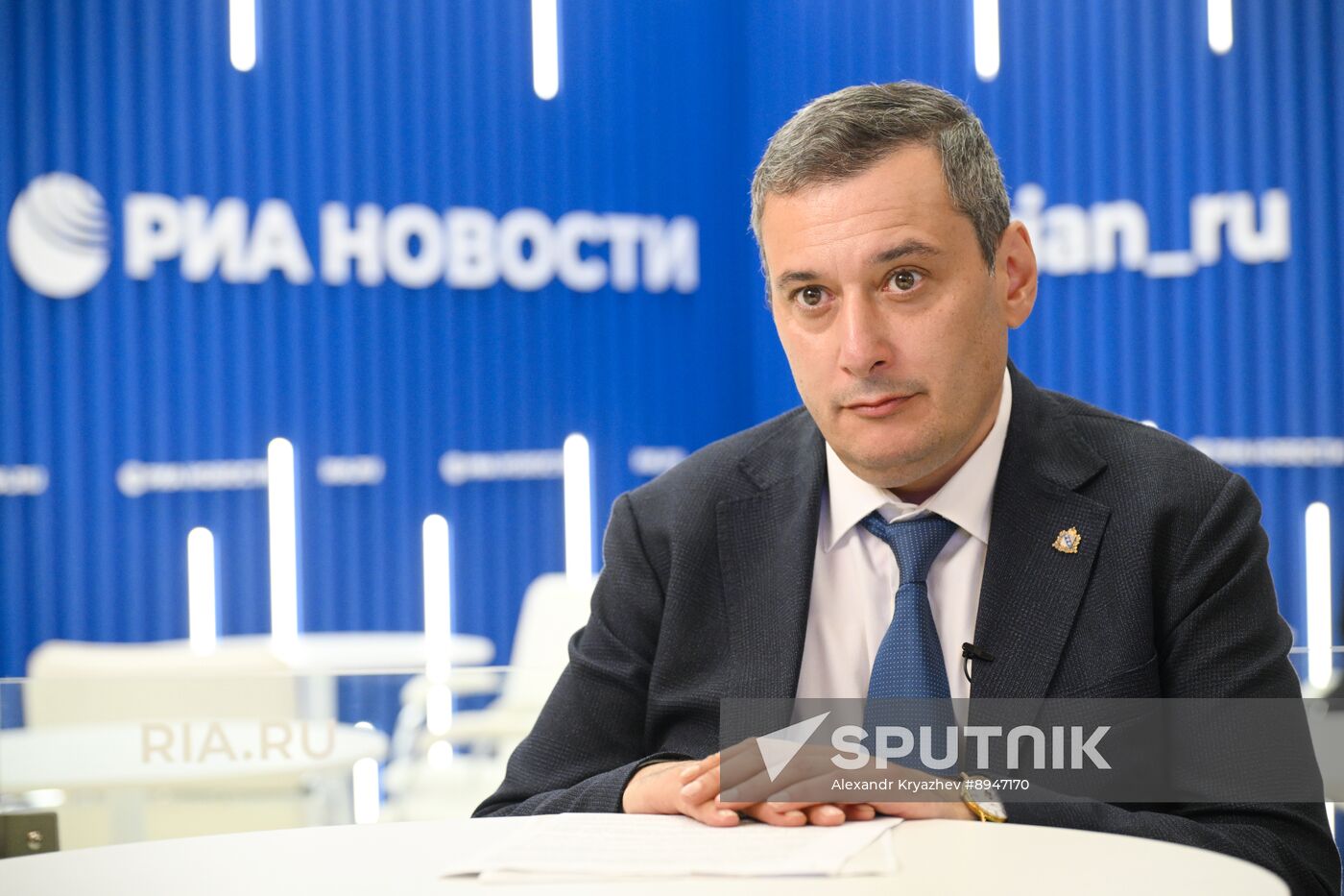 SPIEF-2025. RIA Novosti stand and Sputnik Radio studio