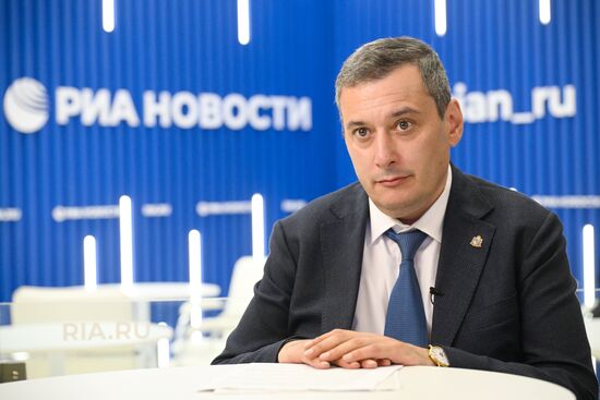 SPIEF-2025. RIA Novosti stand and Sputnik Radio studio
