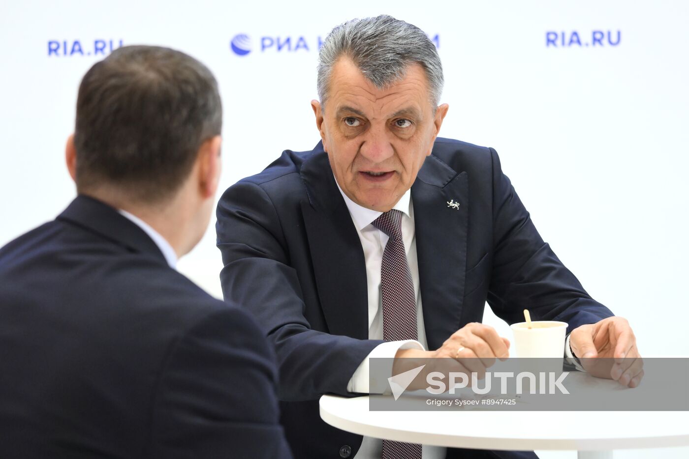 SPIEF-2025. RIA Novosti stand and Sputnik Radio studio