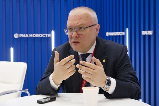 SPIEF-2025. RIA Novosti stand and Sputnik Radio studio