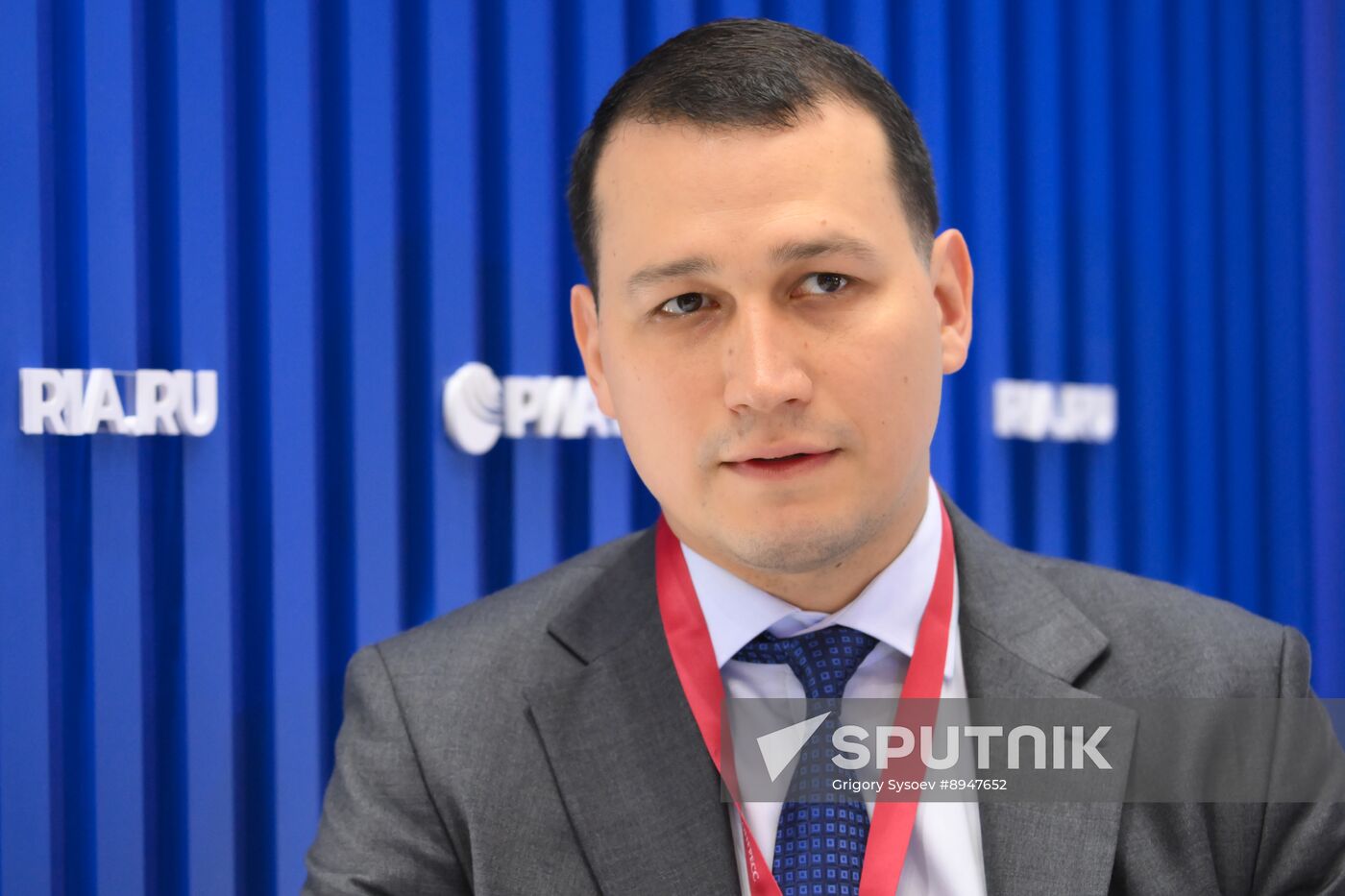 SPIEF-2025. RIA Novosti stand and Sputnik Radio studio