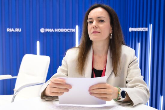 SPIEF-2025. RIA Novosti stand and Sputnik Radio studio