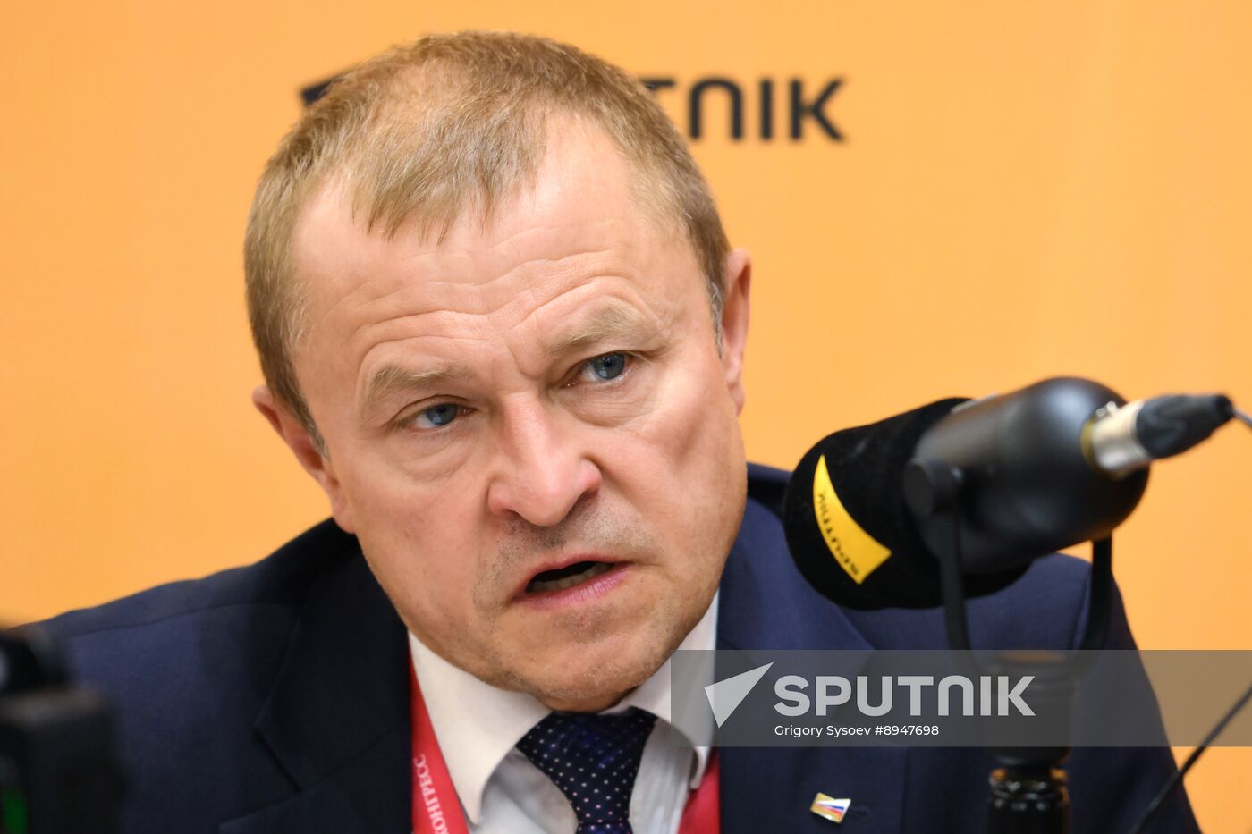 SPIEF-2025. RIA Novosti stand and Sputnik Radio studio