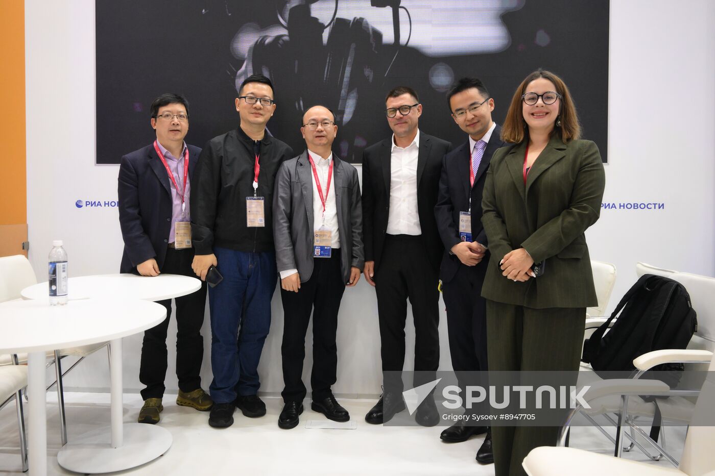 SPIEF-2025. RIA Novosti stand and Sputnik Radio studio