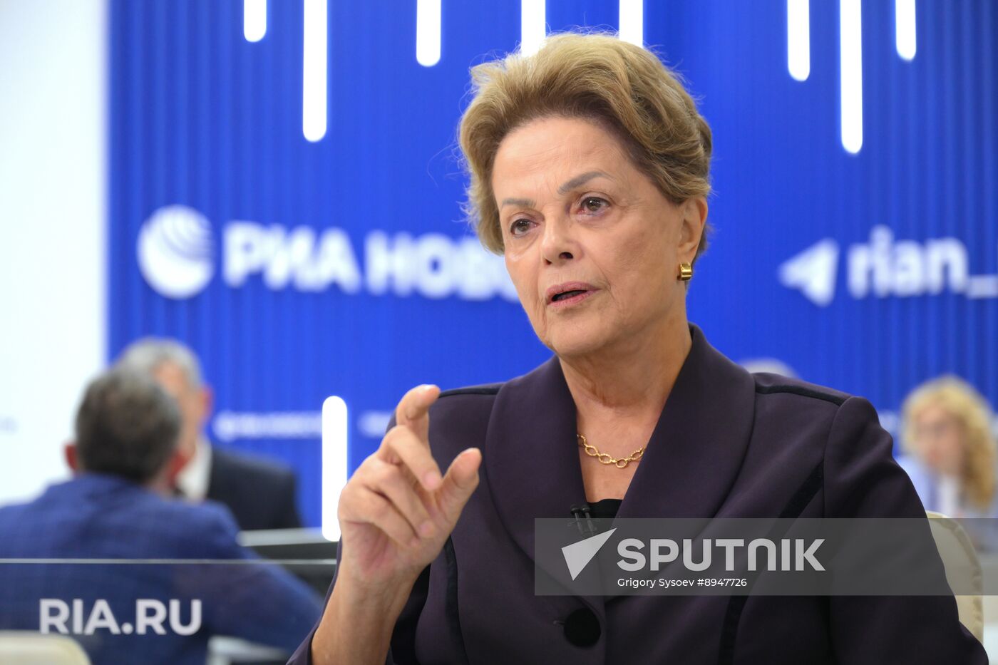 SPIEF-2025. RIA Novosti stand and Sputnik Radio studio