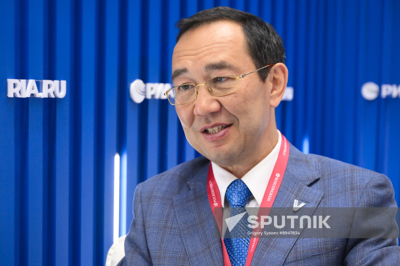 SPIEF-2025. RIA Novosti stand and Sputnik Radio studio