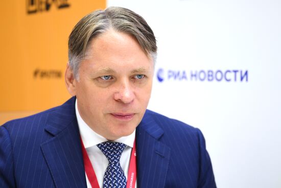 SPIEF-2025. RIA Novosti stand and Sputnik Radio studio