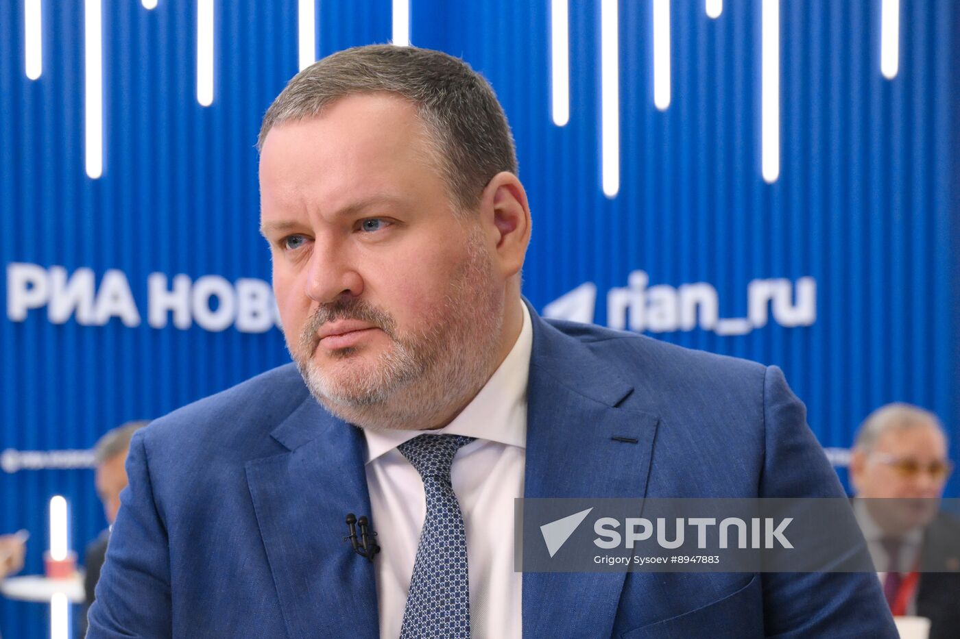 SPIEF-2025. RIA Novosti stand and Sputnik Radio studio