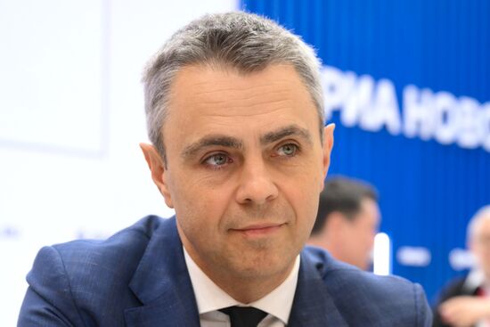 SPIEF-2025. RIA Novosti stand and Sputnik Radio studio