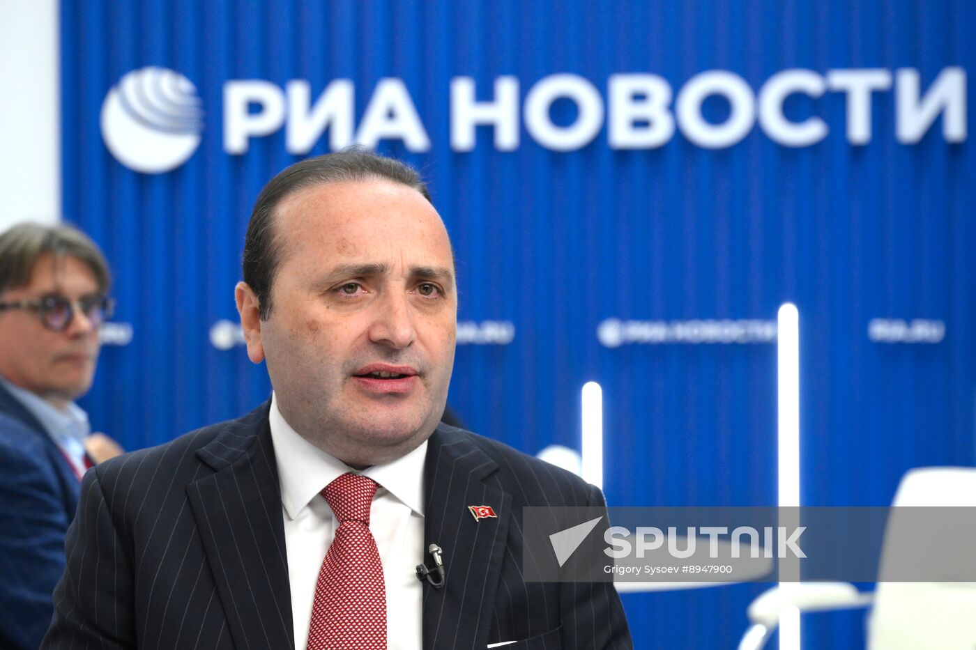 SPIEF-2025. RIA Novosti stand and Sputnik Radio studio