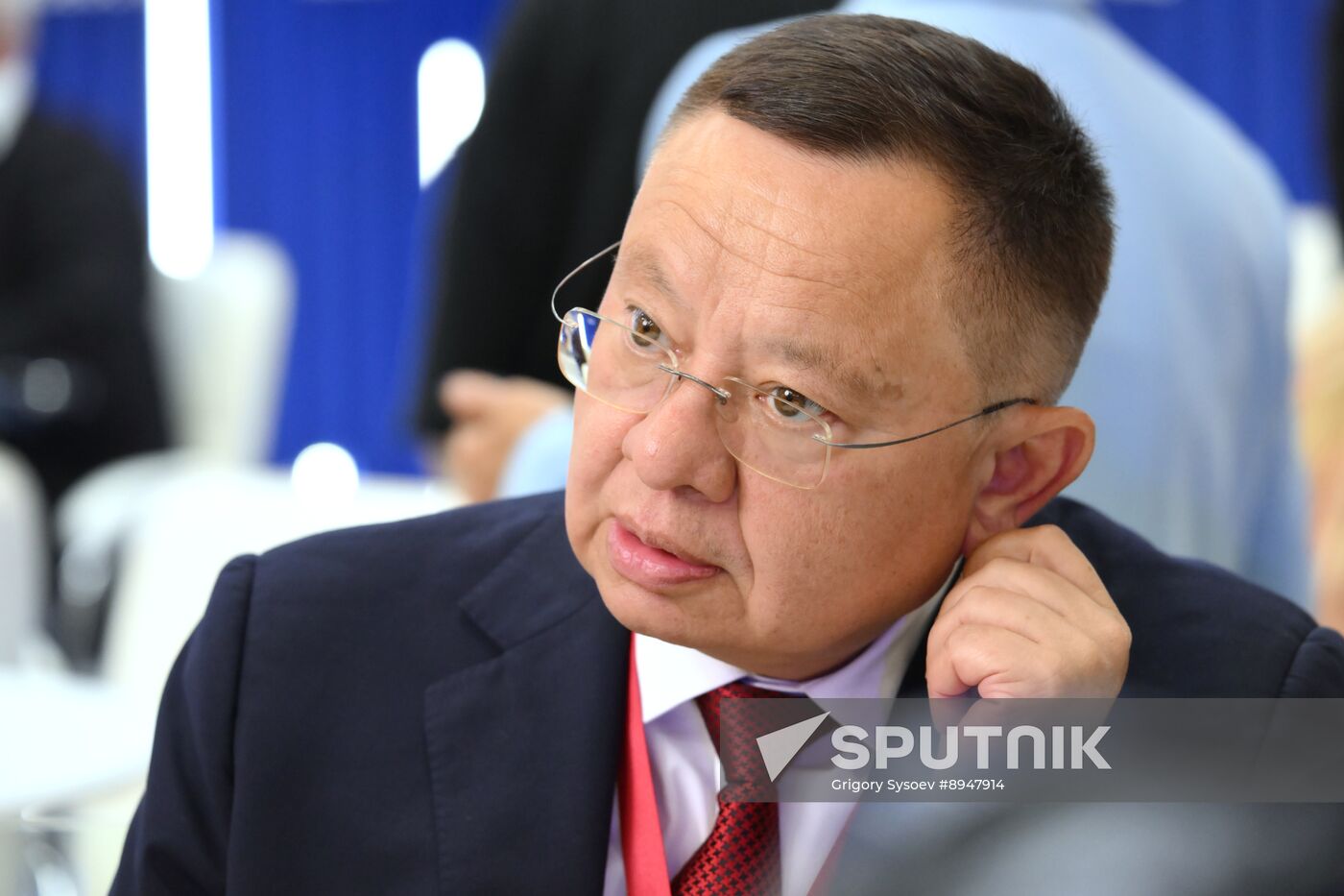 SPIEF-2025. RIA Novosti stand and Sputnik Radio studio