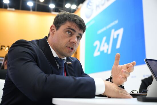 SPIEF-2025. RIA Novosti stand and Sputnik Radio studio