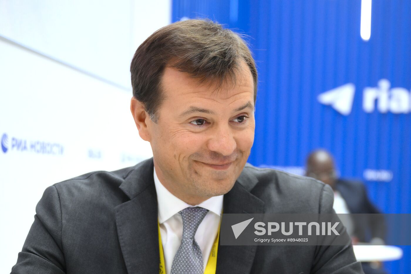 SPIEF-2025. RIA Novosti stand and Sputnik Radio studio