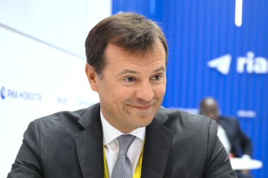 SPIEF-2025. RIA Novosti stand and Sputnik Radio studio