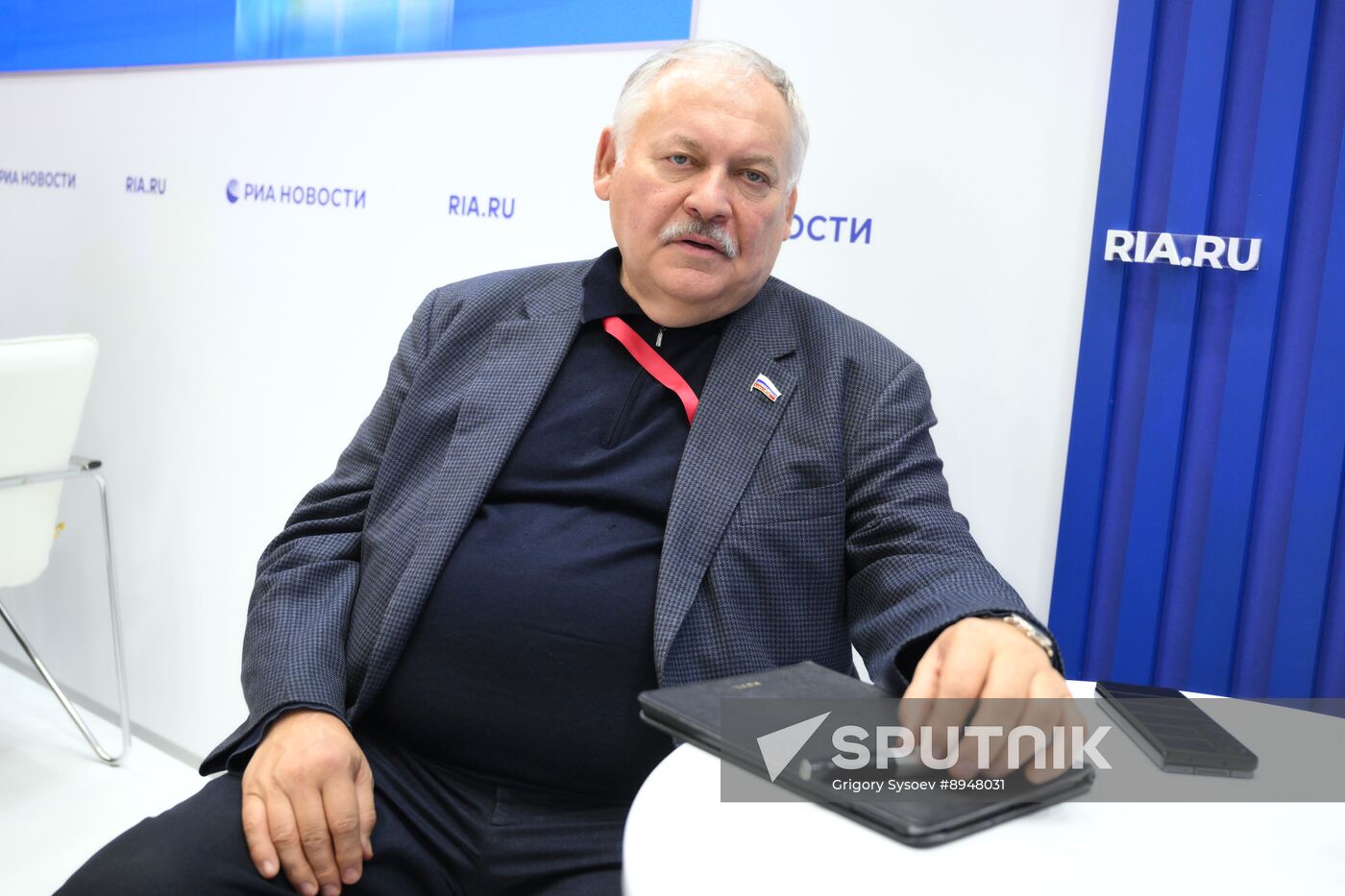 SPIEF-2025. RIA Novosti stand and Sputnik Radio studio