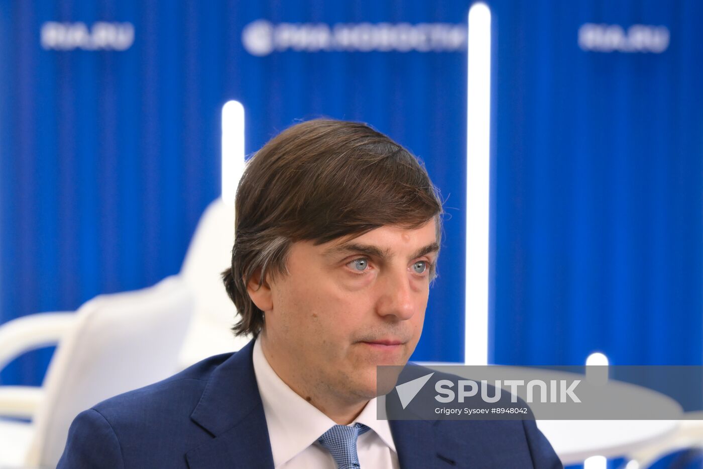 SPIEF-2025. RIA Novosti stand and Sputnik Radio studio