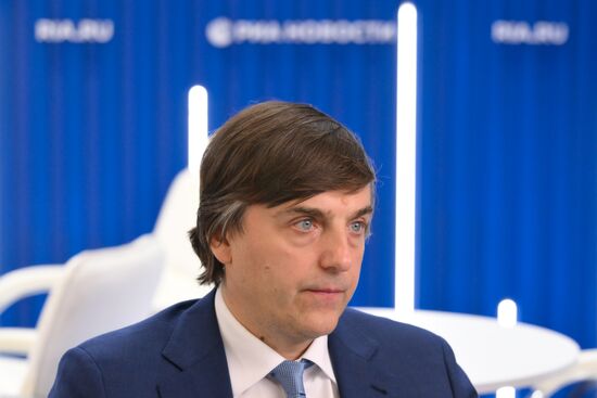 SPIEF-2025. RIA Novosti stand and Sputnik Radio studio