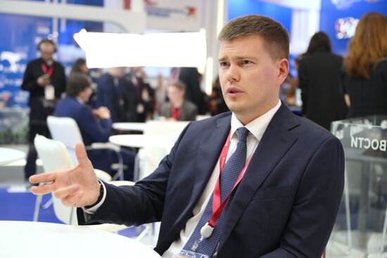 SPIEF-2025. RIA Novosti stand and Sputnik Radio studio