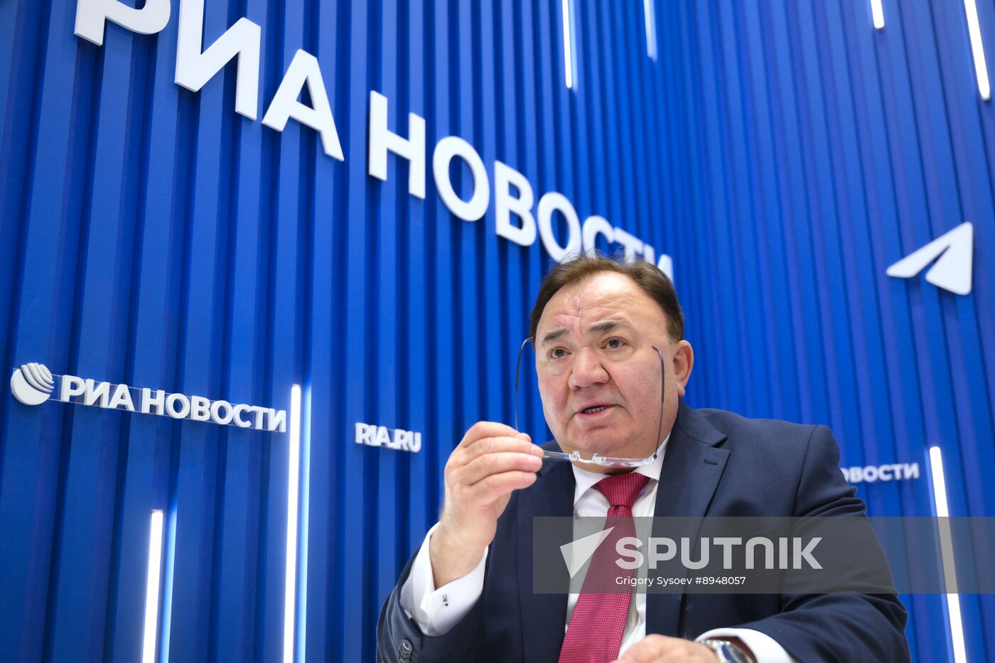 SPIEF-2025. RIA Novosti stand and Sputnik Radio studio