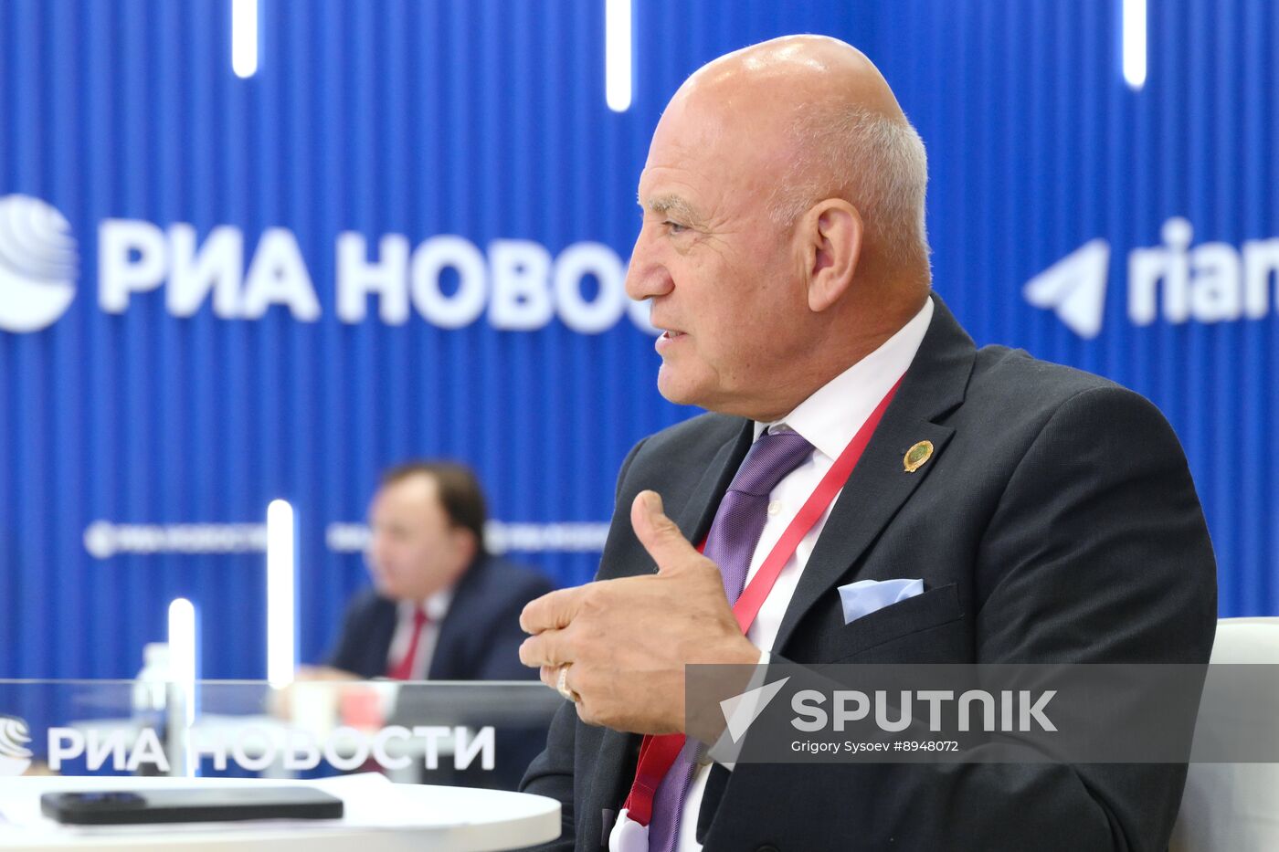 SPIEF-2025. RIA Novosti stand and Sputnik Radio studio