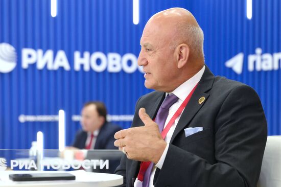 SPIEF-2025. RIA Novosti stand and Sputnik Radio studio
