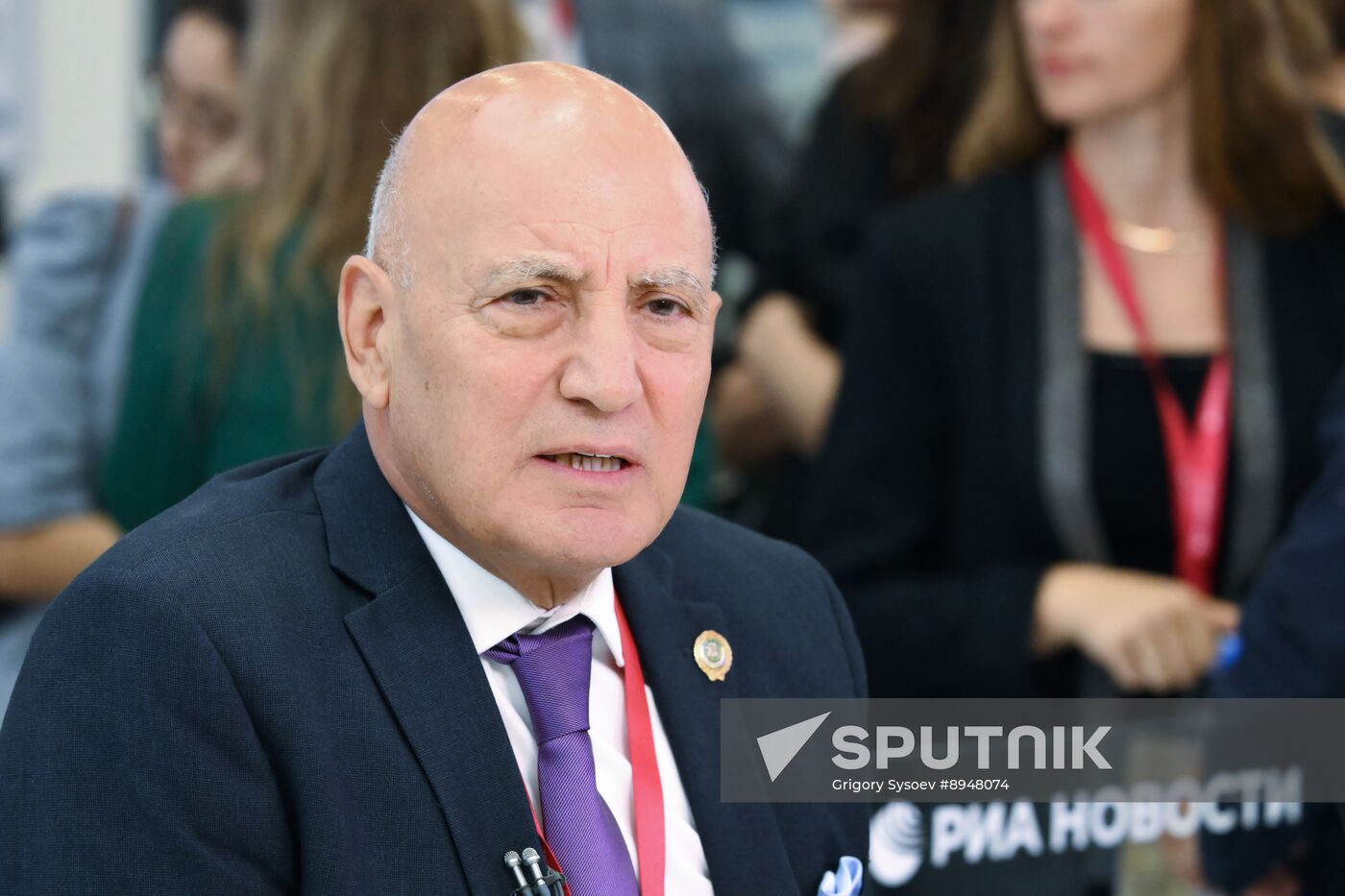 SPIEF-2025. RIA Novosti stand and Sputnik Radio studio