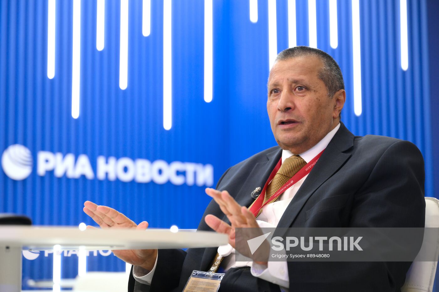 SPIEF-2025. RIA Novosti stand and Sputnik Radio studio