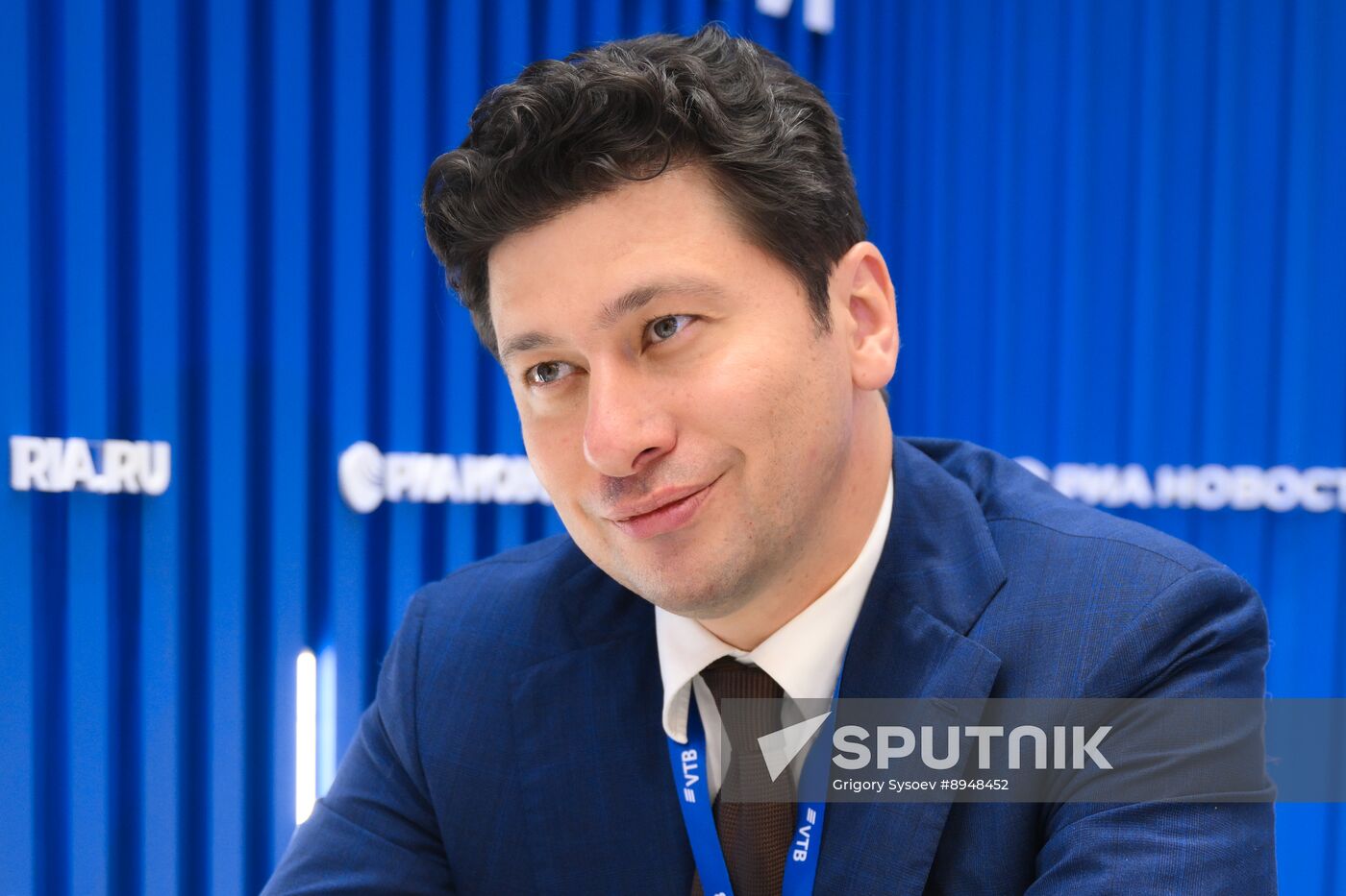 SPIEF-2025. RIA Novosti stand and Sputnik Radio studio