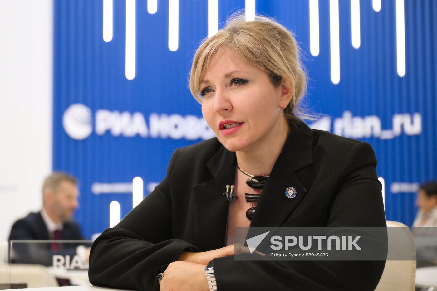 SPIEF-2025. RIA Novosti stand and Sputnik Radio studio