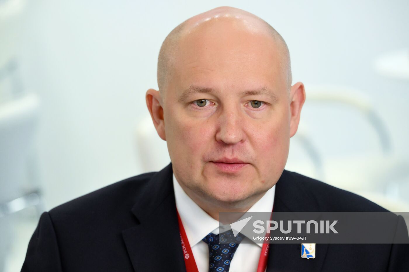 SPIEF-2025. RIA Novosti stand and Sputnik Radio studio