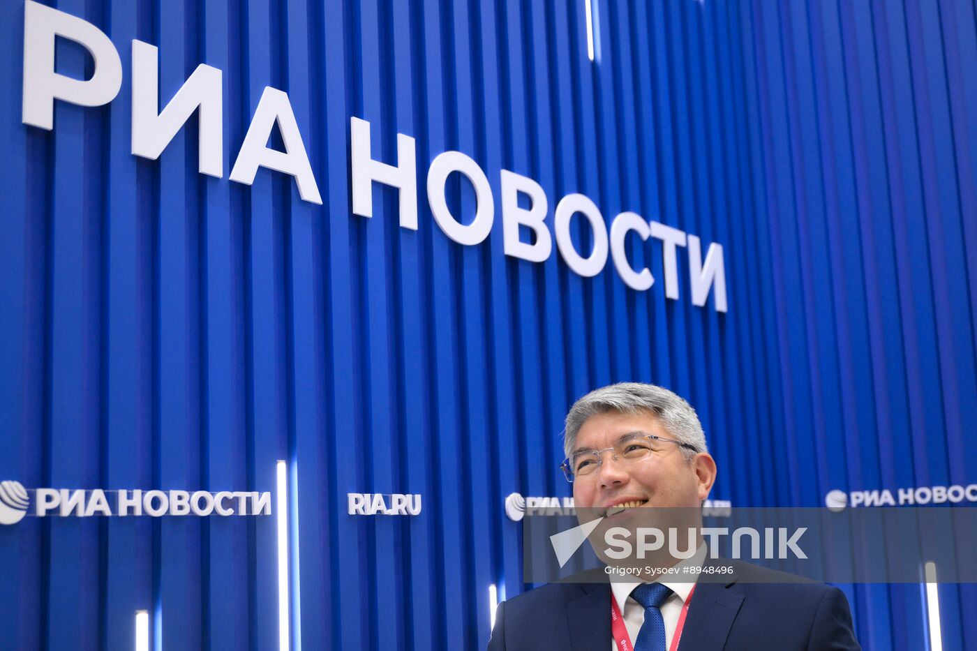 SPIEF-2025. RIA Novosti stand and Sputnik Radio studio