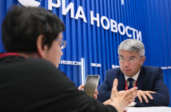 SPIEF-2025. RIA Novosti stand and Sputnik Radio studio