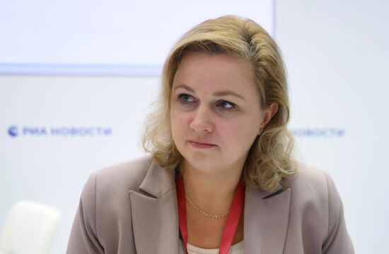 SPIEF-2025. RIA Novosti stand and Sputnik Radio studio