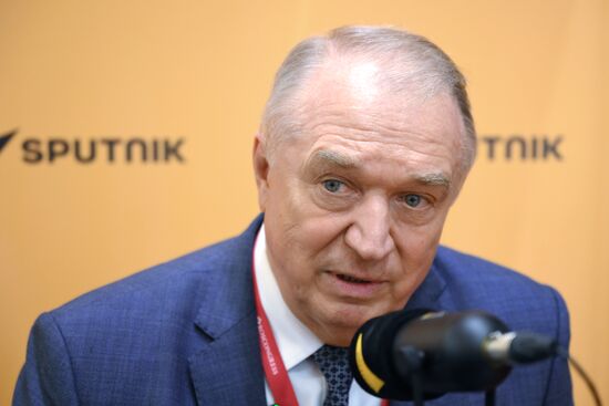 SPIEF-2025. RIA Novosti stand and Sputnik Radio studio