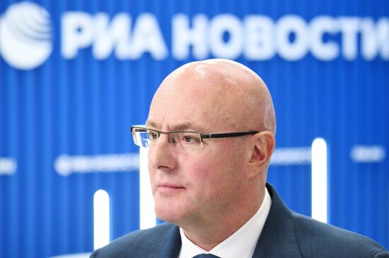 SPIEF-2025. RIA Novosti stand and Sputnik Radio studio