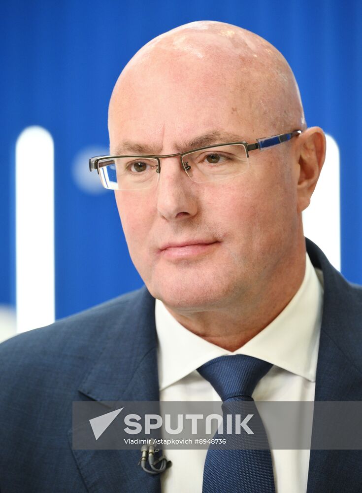 SPIEF-2025. RIA Novosti stand and Sputnik Radio studio