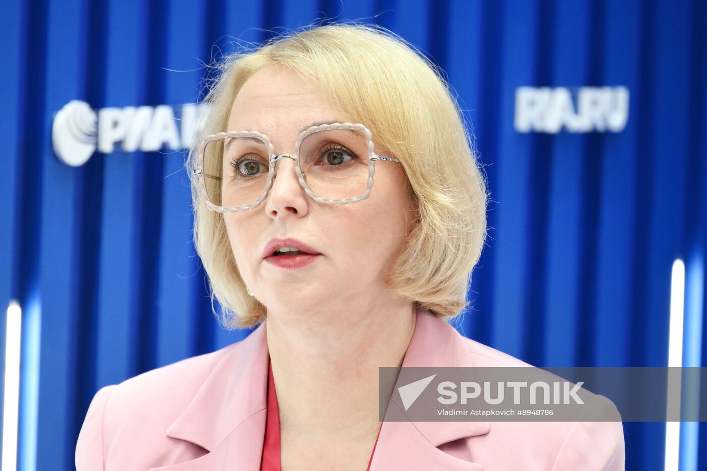 SPIEF-2025. RIA Novosti stand and Sputnik Radio studio