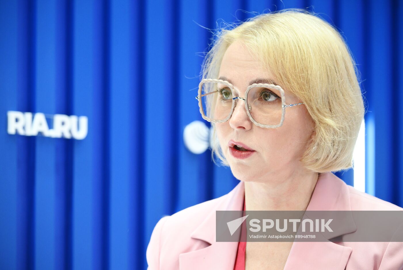 SPIEF-2025. RIA Novosti stand and Sputnik Radio studio