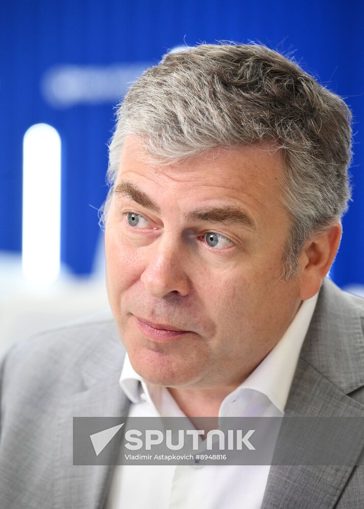 SPIEF-2025. RIA Novosti stand and Sputnik Radio studio