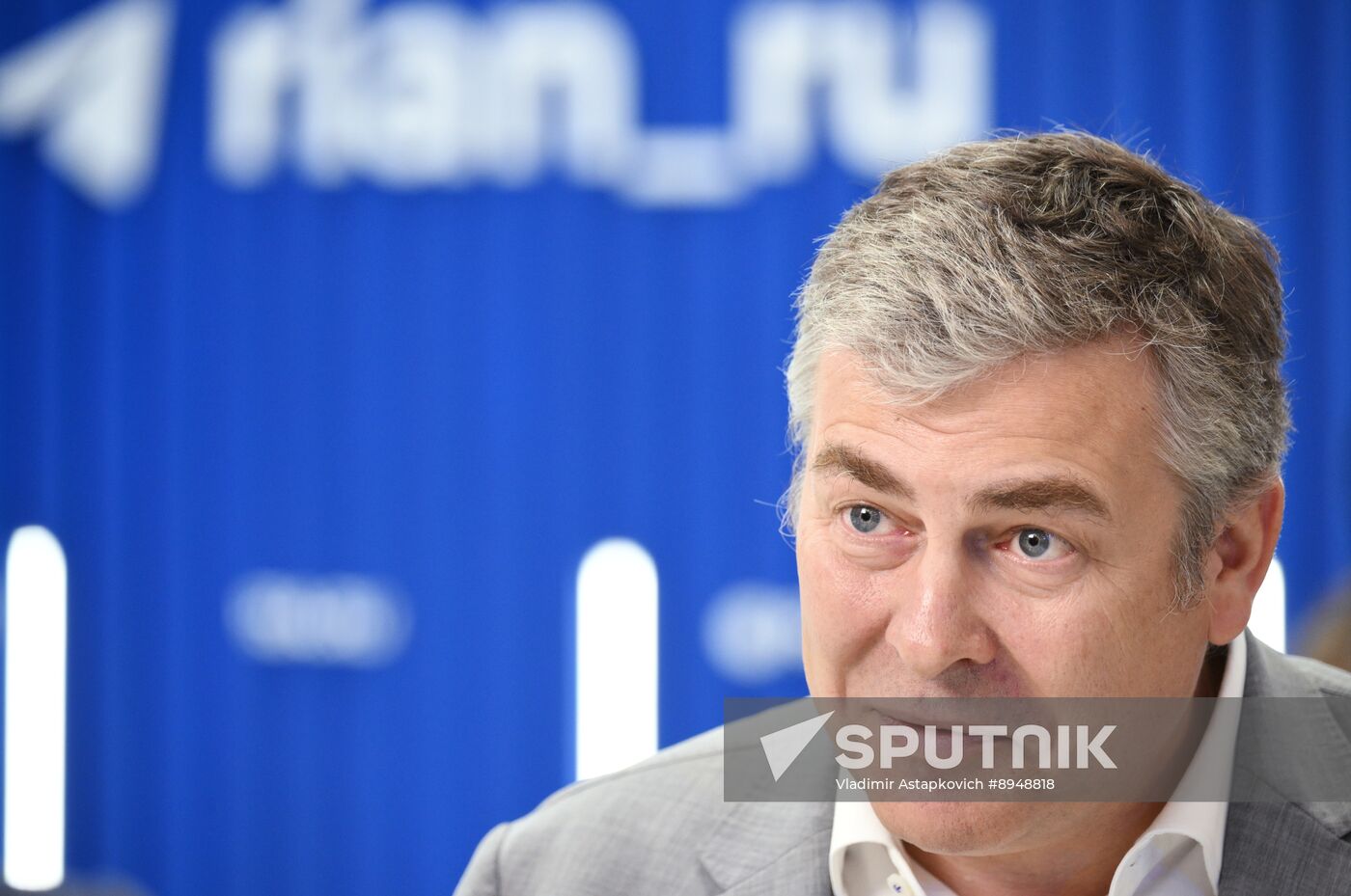 SPIEF-2025. RIA Novosti stand and Sputnik Radio studio