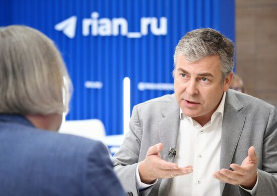 SPIEF-2025. RIA Novosti stand and Sputnik Radio studio