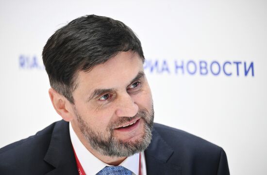 SPIEF-2025. RIA Novosti stand and Sputnik Radio studio