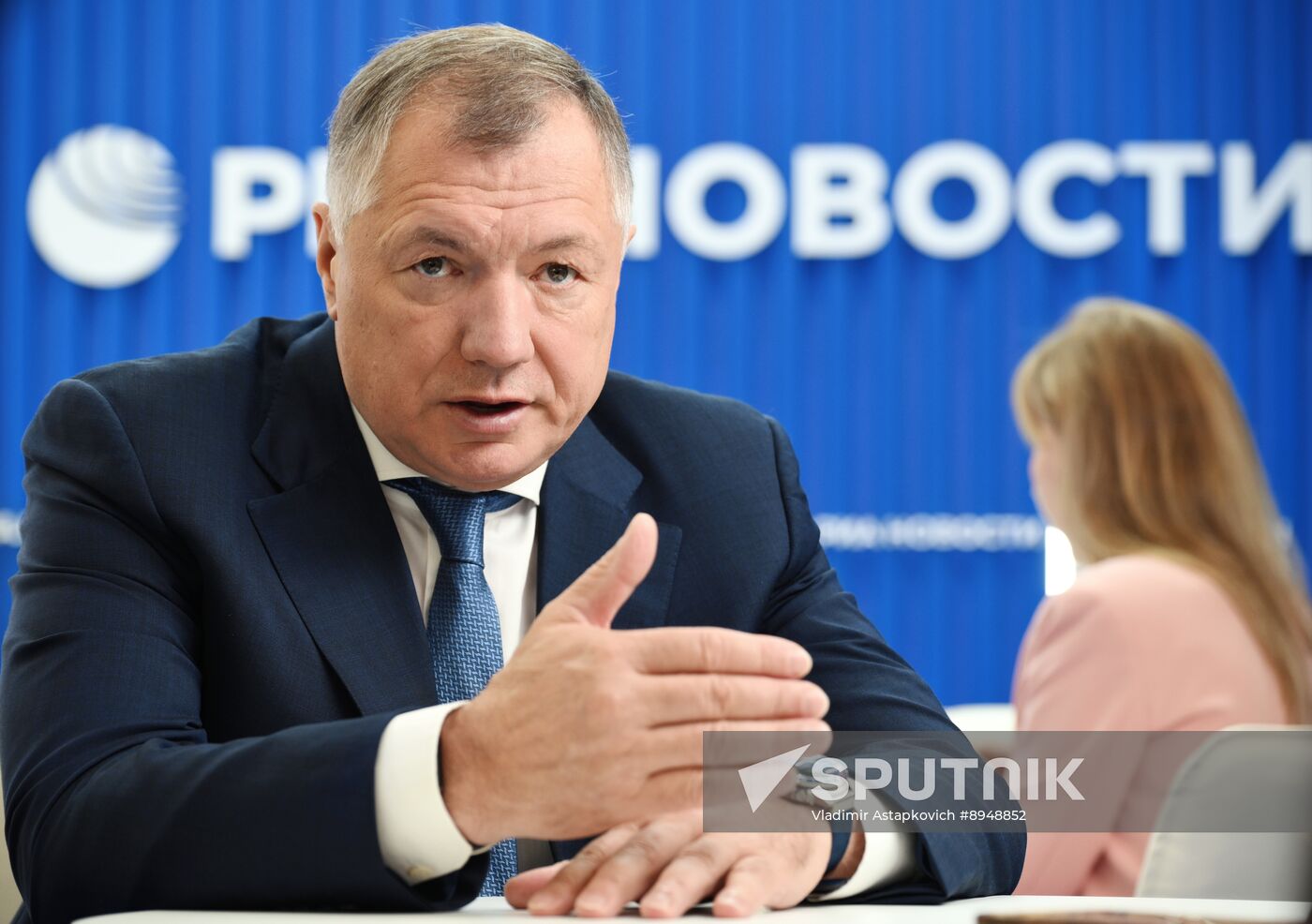 SPIEF-2025. RIA Novosti stand and Sputnik Radio studio