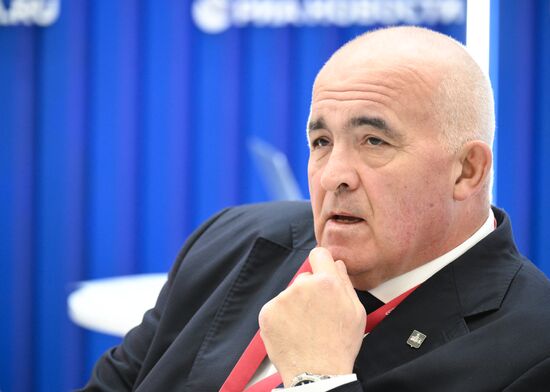 SPIEF-2025. RIA Novosti stand and Sputnik Radio studio