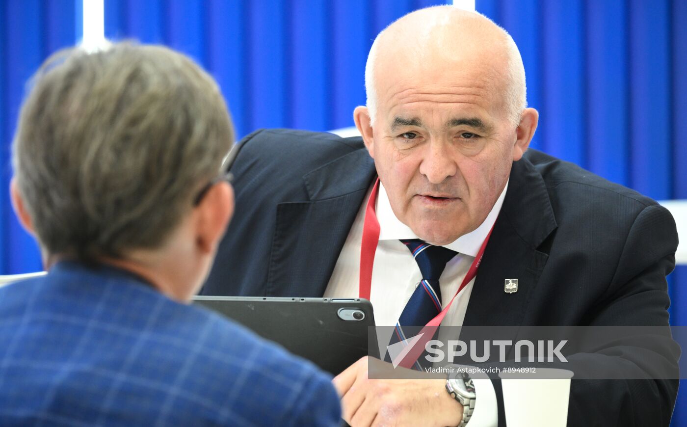 SPIEF-2025. RIA Novosti stand and Sputnik Radio studio