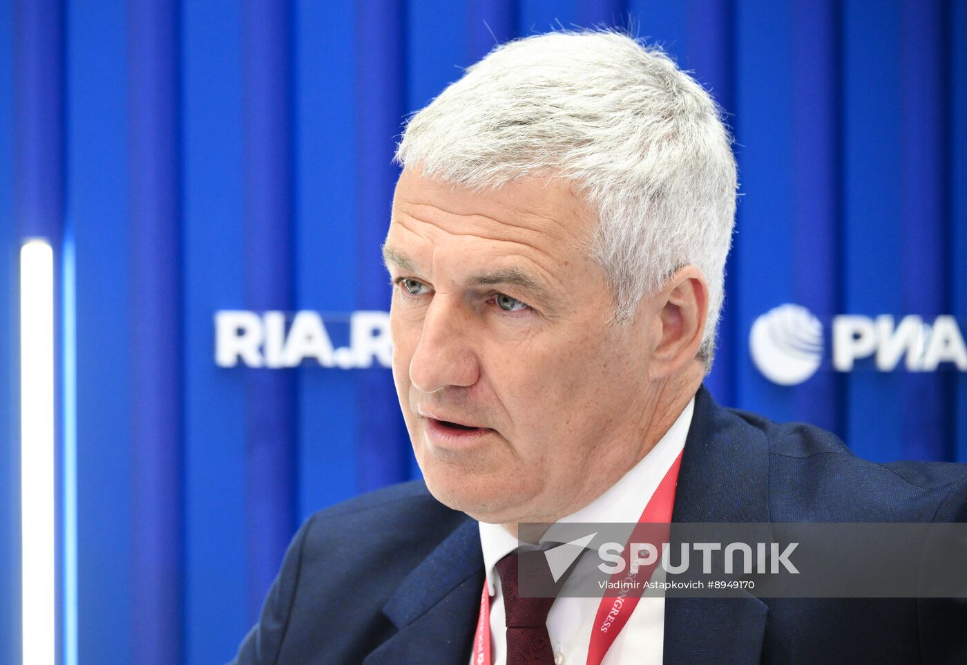 SPIEF-2025. RIA Novosti stand and Sputnik Radio studio