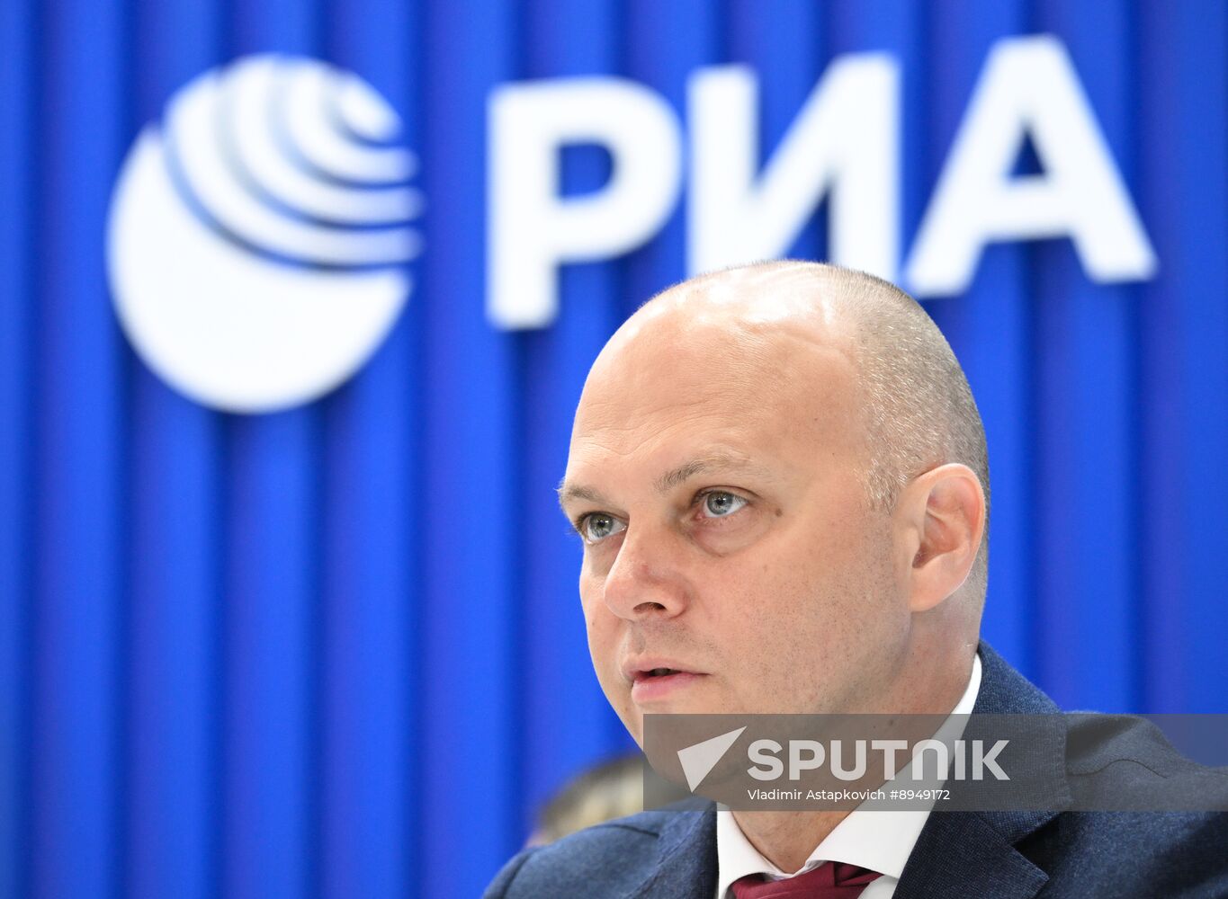 SPIEF-2025. RIA Novosti stand and Sputnik Radio studio